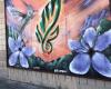 Bird & Flower mural