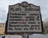 Plato Durham Historical Marker