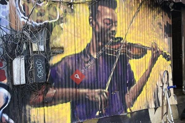 Asian Male Violinist mural