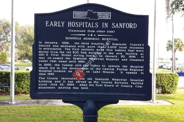 Early Hospitals in Sanford Historical Marker