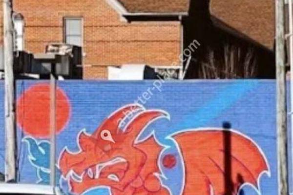 Flaming Dragons Mural