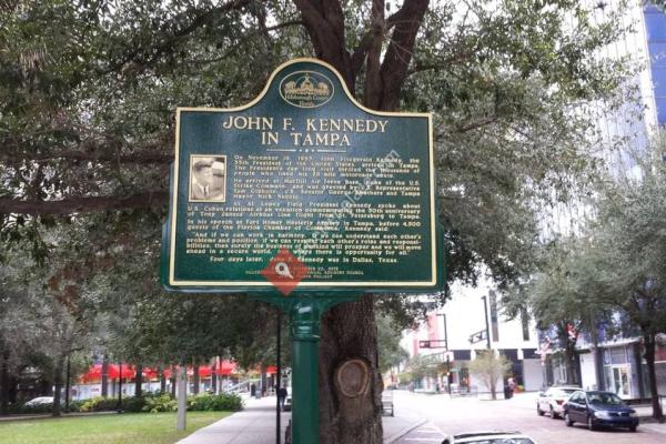 JFK in Tampa Historical Marker