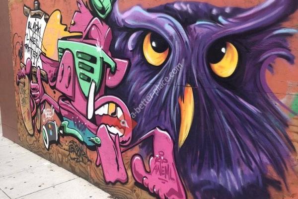 Purple Owl mural