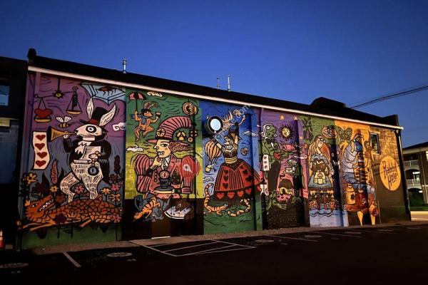 Rabbit Hole Alice in Wonderland Mural