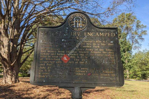 Sweeny’s Div. Encamped Historical Marker